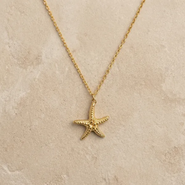 Gold_Brass_Starfish_Anti-Tarnish_Necklace_For_Women