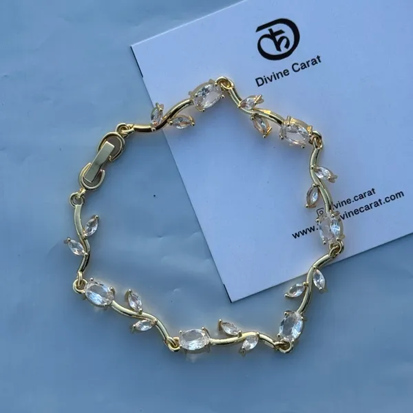 White_Brass_Tulip_Anti_Tarnish_Bracelet_For_Women