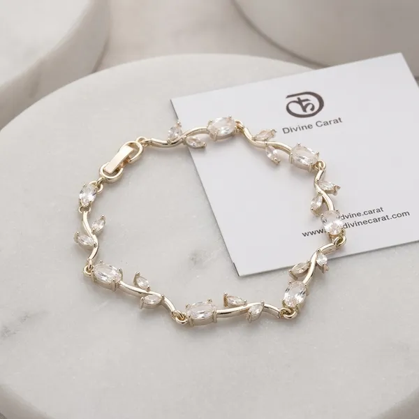 White_Brass_Tulip_Anti_Tarnish_Bracelet_For_Women