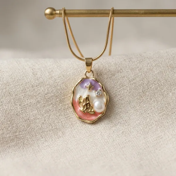 Gold_Brass_Whale_Tail_Pendant_Necklace_For_Women