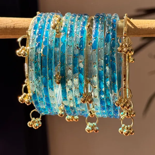Blue_Brass_Glass_Kashmiri_Festive_Bangle_For_Women