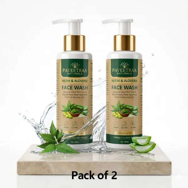 Paveetraa_Natural_Neem_And_Aloe_Vera_Face_Wash_Pack_Of_2