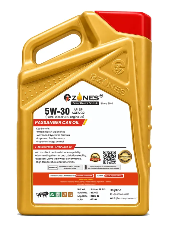E-Zones_SAE_5W-30_Gold_Engine_Oil_5_Litre_|_Fully_Synthetic_High_Performance_Engine_Oil_for_Petrol_&_Diesel_Cars