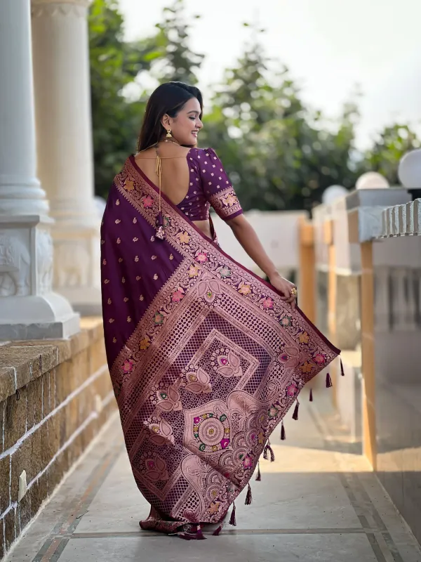 Deep_Purple_Color_Premium_Original_Silk_Banarasi_Meenakari_Saree_(Product_Code:-_30002)