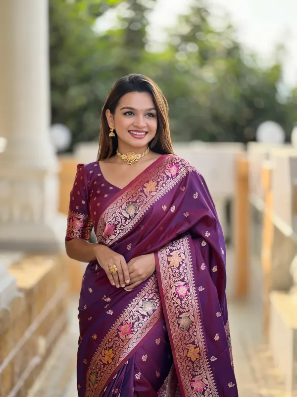 Deep_Purple_Color_Premium_Original_Silk_Banarasi_Meenakari_Saree_(Product_Code:-_30002)
