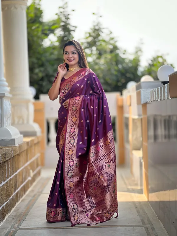 Deep_Purple_Color_Premium_Original_Silk_Banarasi_Meenakari_Saree_(Product_Code:-_30002)