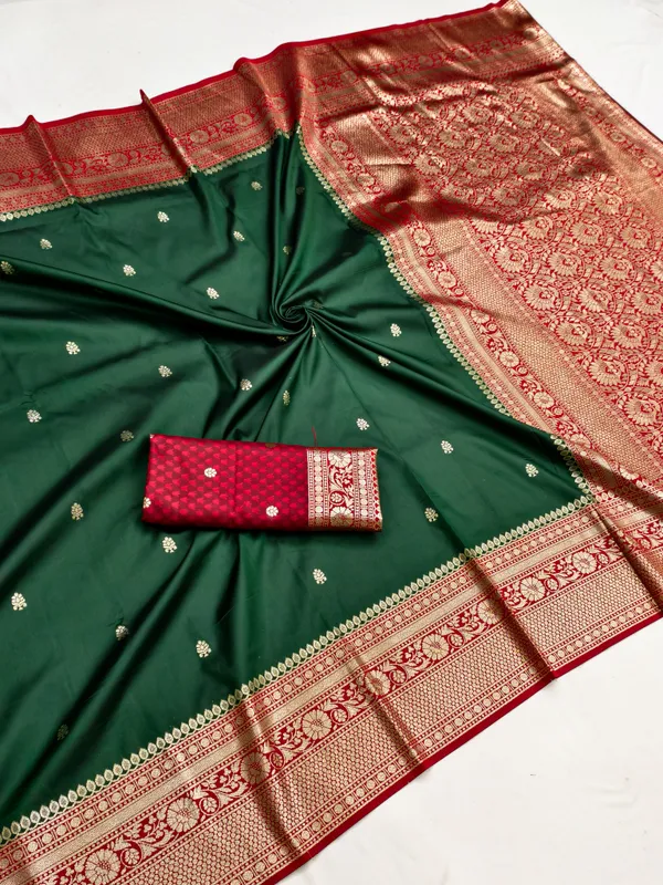 Bottle_Green_Color_Premium_Soft_Banarasi_Silk_Meenakari_Zari_Weaving_Saree_(Product_Name_:-_30032)