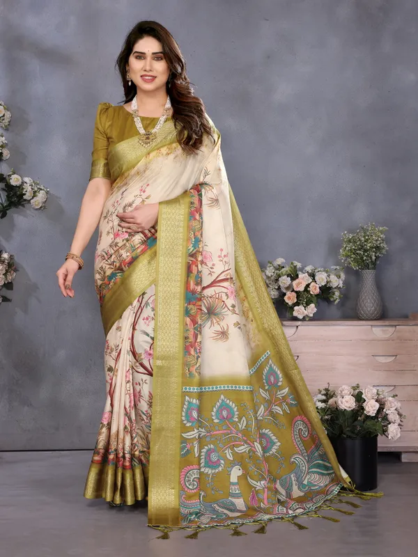 Cream_Color_Heavy_Rich_Cotton_Silk_Digital_Print_Designer_Saree_(Product_Code:-80019)