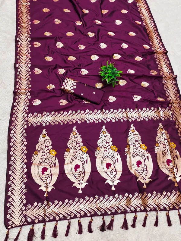 Deep_Wine_Color_Soft_Banarasi_Silk_Gold_Zari_Meenakari_Weaving_Saree_(Product_Code:-_30017)