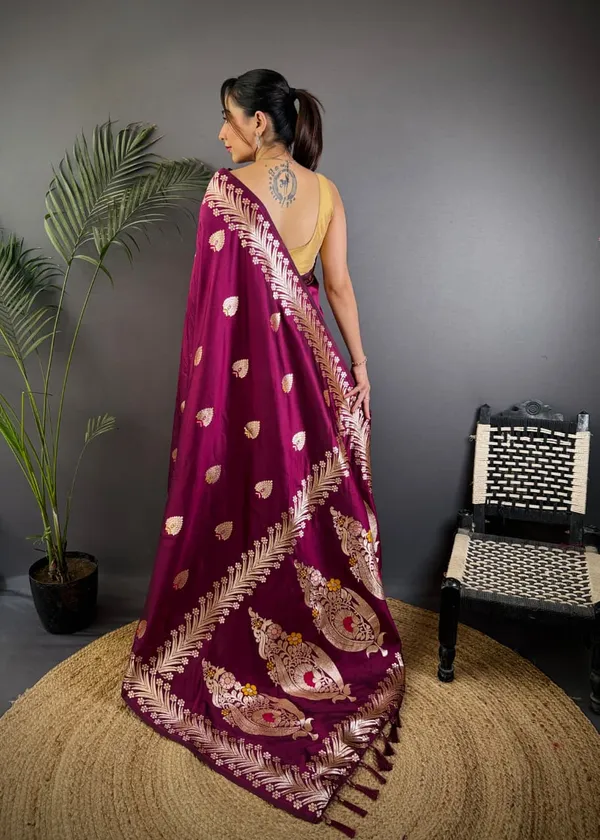 Deep_Wine_Color_Soft_Banarasi_Silk_Gold_Zari_Meenakari_Weaving_Saree_(Product_Code:-_30017)