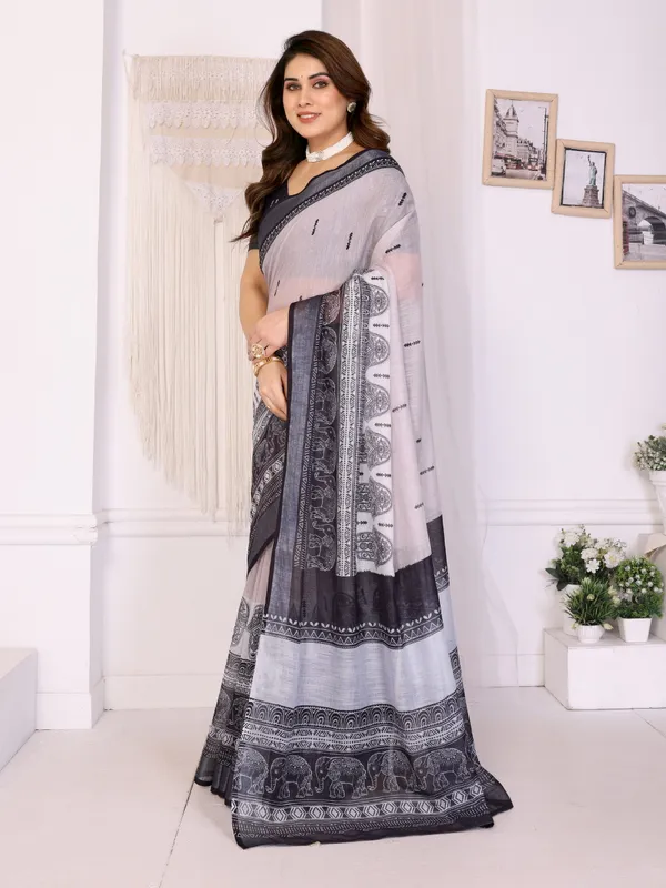 Gray_Color_Handloom_Linen_Cotton_Digital_Print_Designer_Saree_(Product_Code:-80025)