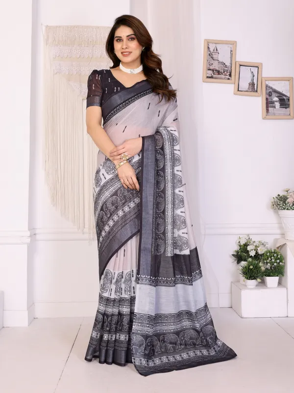 Gray_Color_Handloom_Linen_Cotton_Digital_Print_Designer_Saree_(Product_Code:-80025)