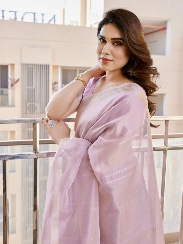 Lavender_Color_Soft_Tissue_Linen_Silk_Zari_Weave_Saree_(Product_Code:-120006)