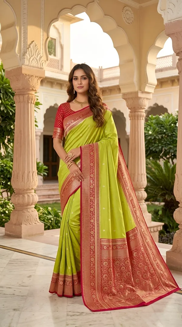 Lemon_Green_Color_Premium_Soft_Banarasi_Silk_Meenakari_Zari_Weaving_Saree_(Product_Name_:-_30038)
