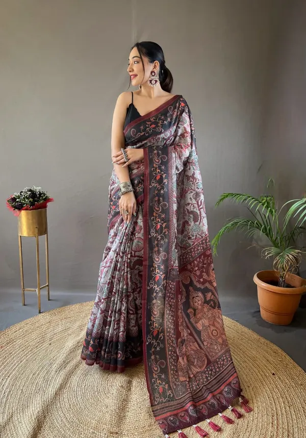Hand_Picked_Kalamkari_Print_Cotton_Saree_(Product_Code:-70001_)