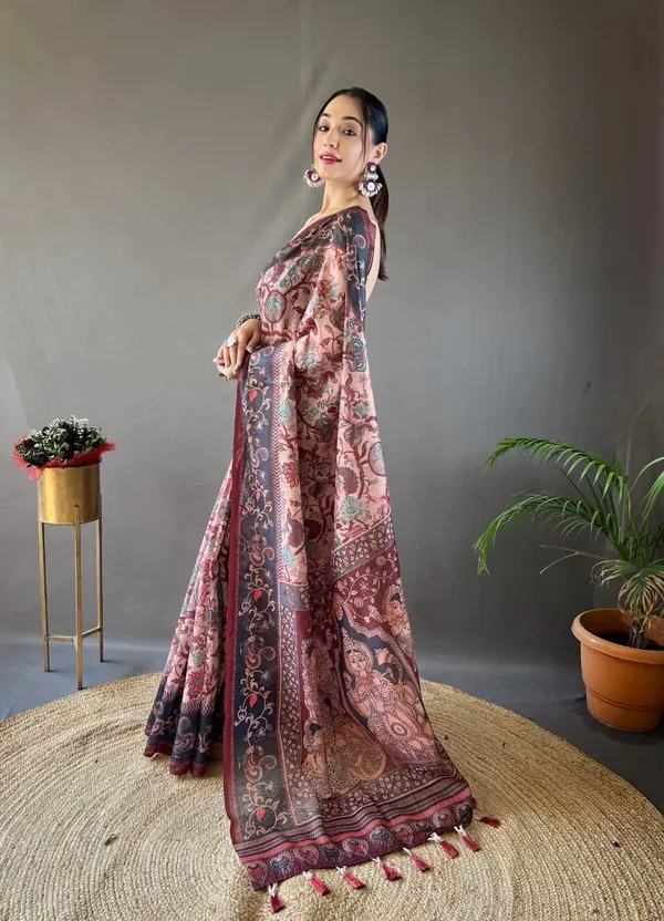 Hand_Picked_Kalamkari_Print_Cotton_Saree_(Product_Code:-70002)