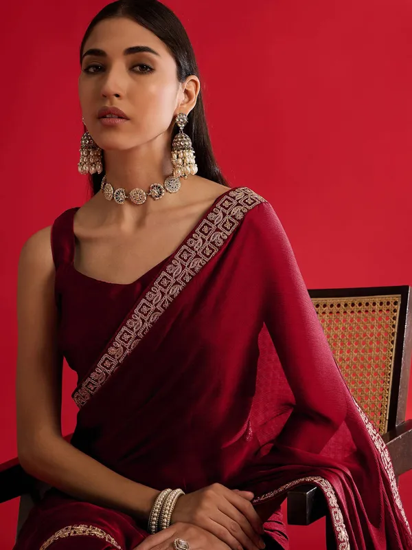 Maroon_Color_Heavy_Rangoli_Silk_Embroidery_Sequence_Designer_Saree_(Product_Code:-140006)