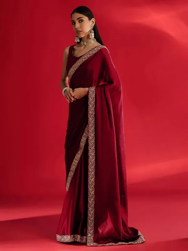 Maroon_Color_Heavy_Rangoli_Silk_Embroidery_Sequence_Designer_Saree_(Product_Code:-140006)