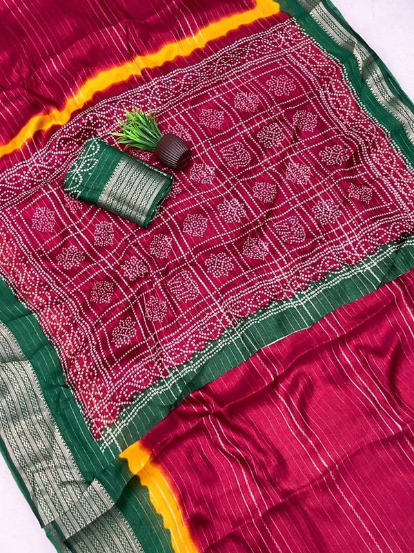 Maroon_Color_Premium_Dola_Silk_Two-Tone_Zari_Designer_Saree_(Product_Code:-90006)