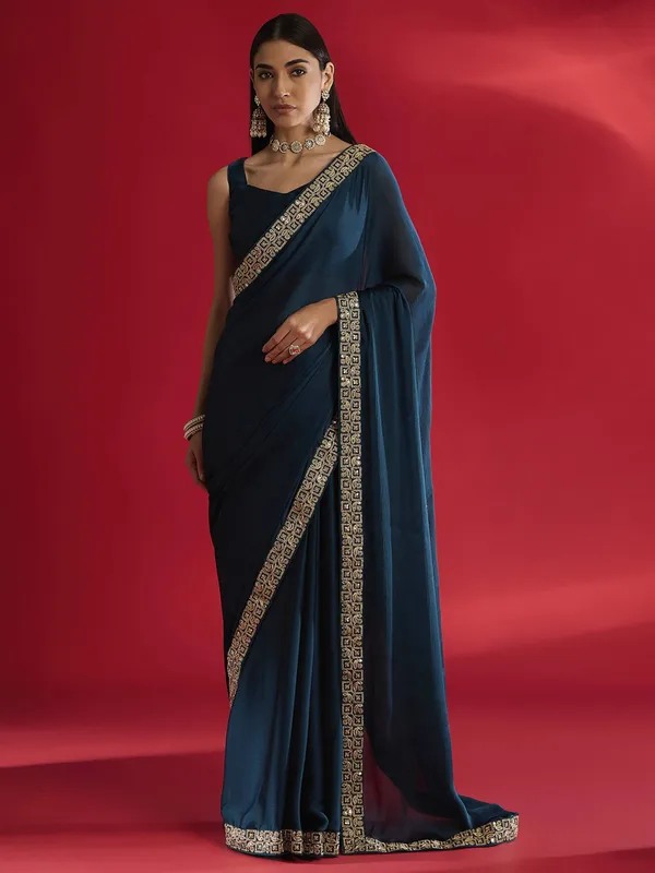 Midnight_Blue_Color_Heavy_Rangoli_Silk_Embroidery_Sequence_Designer_Saree_(Product_Code:-140005)