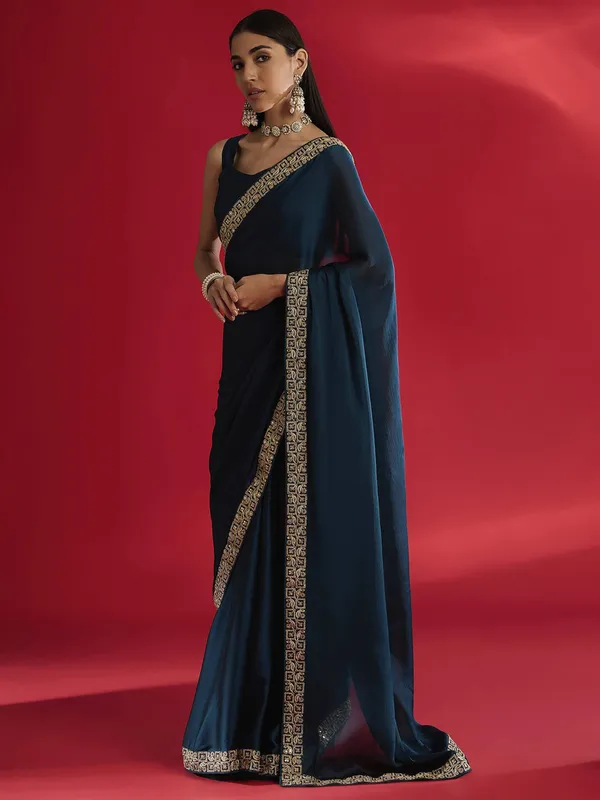 Midnight_Blue_Color_Heavy_Rangoli_Silk_Embroidery_Sequence_Designer_Saree_(Product_Code:-140005)