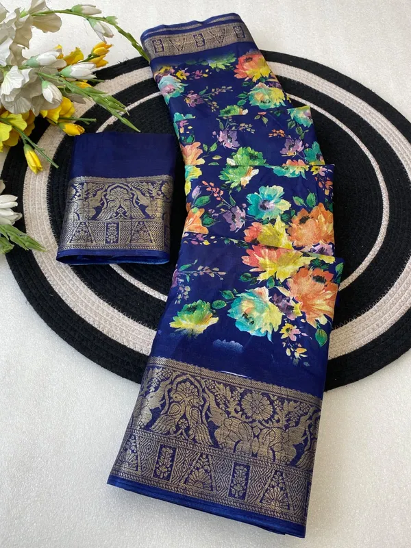 Navy_blue_Color_Premium_Dola_Floral_Print_Designer_Saree_(Product_Colod_:-_90023)
