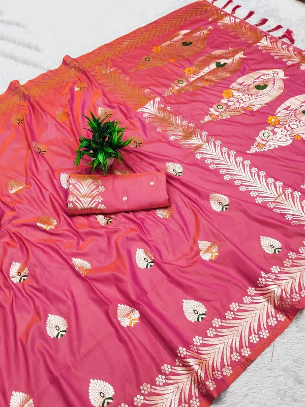 Pink_Color_Soft_Banarasi_Silk_Gold_Zari_Meenakari_Weaving_Saree_(Product_Code:-_30026)