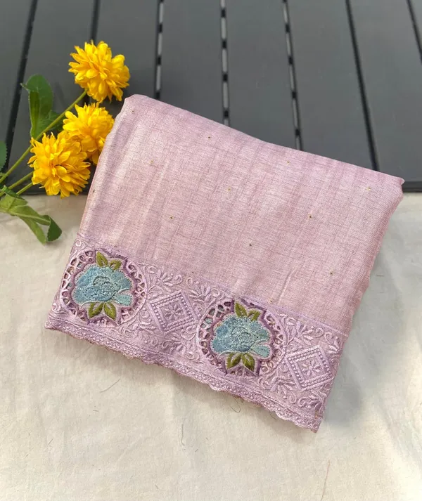 Pink_Color_Soft_Tussar_Silk_Embroidered_Cutwork_Designer_Saree_(Product_Code_:-_110014_)