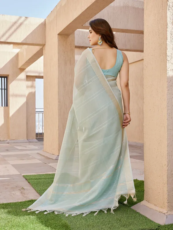 Powder_Green_Color_Soft_Tissue_Linen_Silk_Zari_Weave_Saree_(Product_Code:-120004)