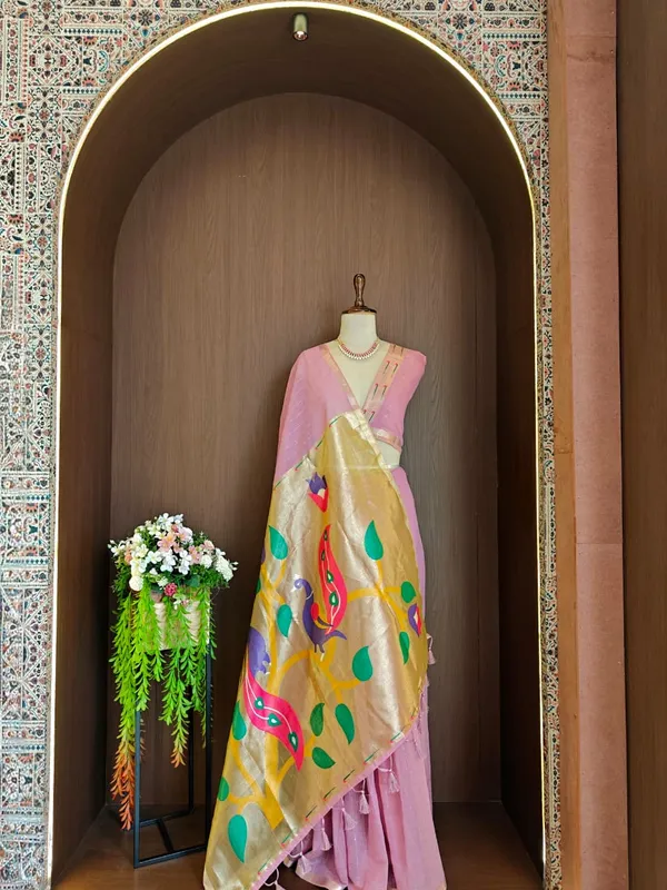 Primary_Color_Premium_Soft_Muga_Cotton_Tissue_Paithani_Saree_(Product_Code:-_130001)