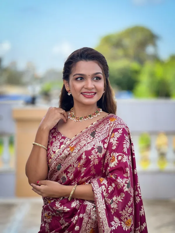 Pure_Viscose_Dola_Silk_Meenakari_Weaving_Saree_(Product_Code:-90005)