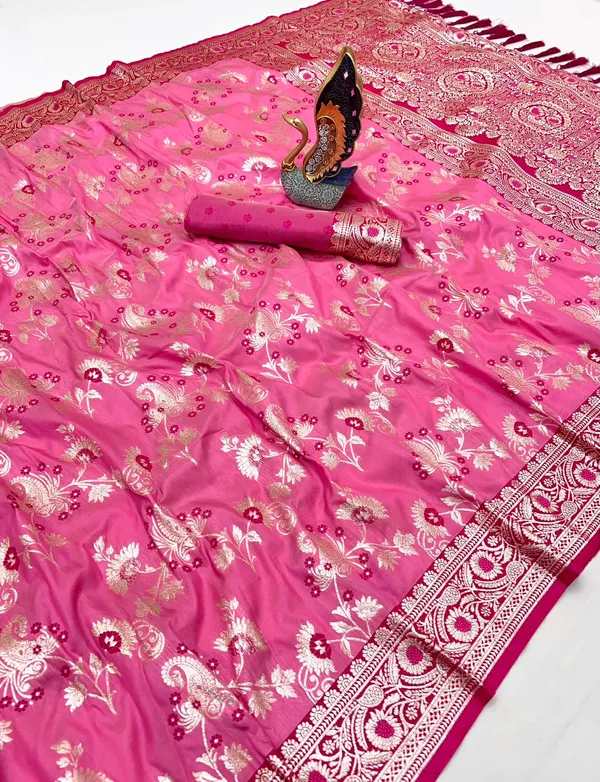 Rani_Pink_Color_Soft_Paithani_Silk_Peacock_Meenakari_Saree_(Product_Code:-_10027)