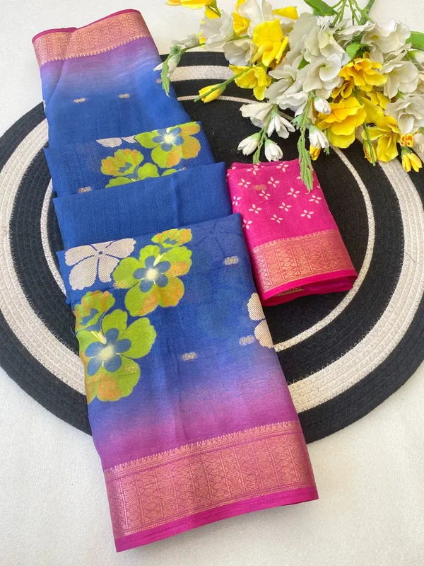 Royal_Blue_Color_Premium_Soft_Crepe_Floral_Print_Designer_Saree_(Product_Code:-70013)