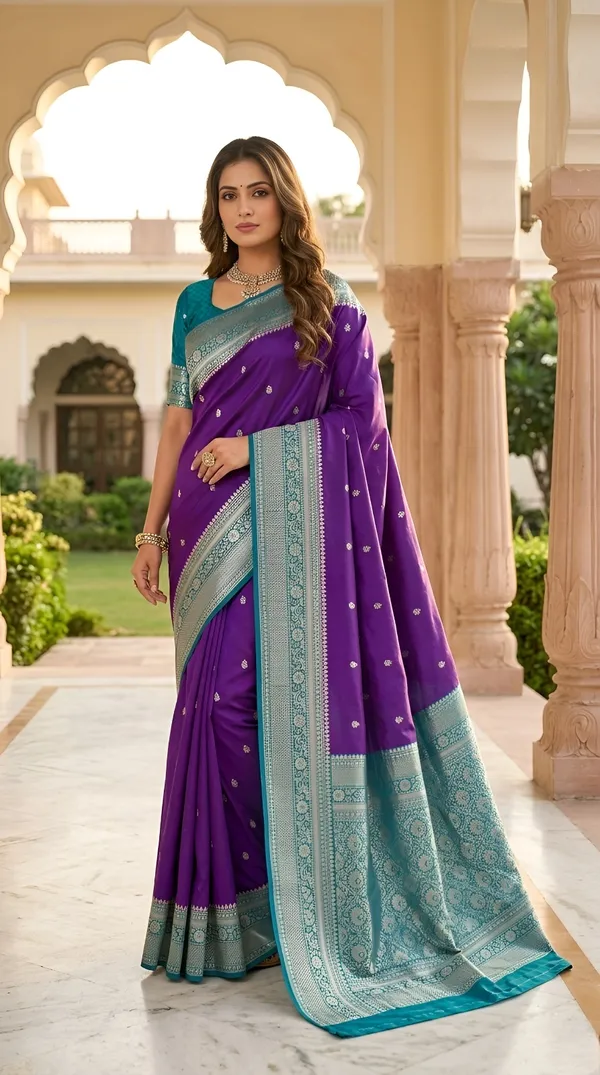 Royal_Purple_Color_Premium_Soft_Banarasi_Silk_Meenakari_Zari_Weaving_Saree_(Product_Name_:-_30035)