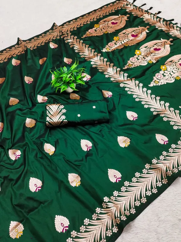 Teal_Green_Color_Soft_Banarasi_Silk_Gold_Zari_Meenakari_Weaving_Saree_(Product_Code:-_30022)