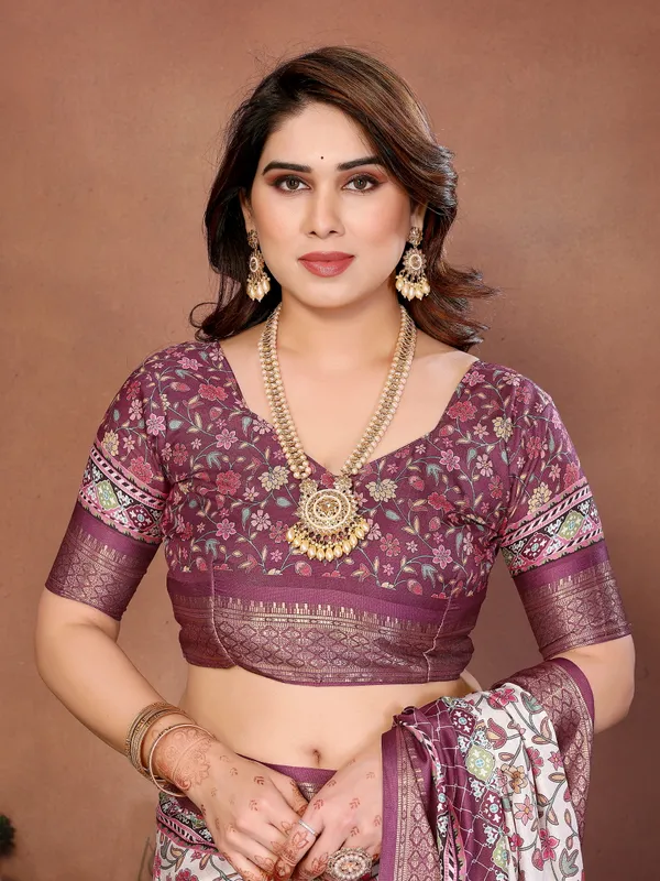 Wine_Color_Heavy_Rich_Cotton_Silk_Digital_Print_Designer_Saree_(Product_Code:-80004)