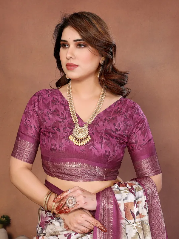 Wine_Color_Heavy_Rich_Cotton_Silk_Digital_Print_Designer_Saree_(Product_Code:-80007)