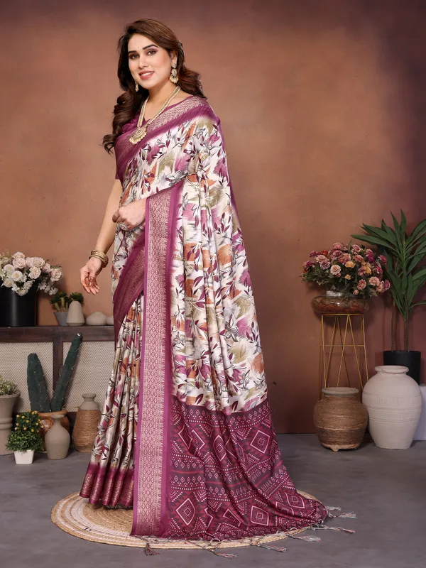 Wine_Color_Heavy_Rich_Cotton_Silk_Digital_Print_Designer_Saree_(Product_Code:-80007)