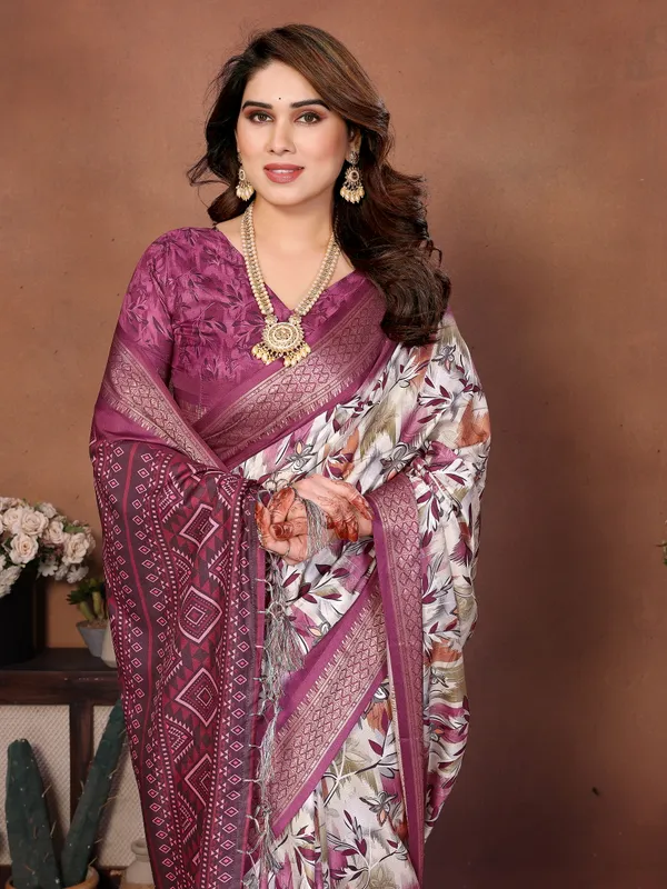 Wine_Color_Heavy_Rich_Cotton_Silk_Digital_Print_Designer_Saree_(Product_Code:-80007)