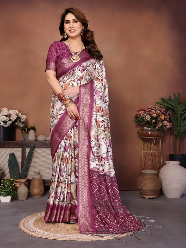 Wine_Color_Heavy_Rich_Cotton_Silk_Digital_Print_Designer_Saree_(Product_Code:-80007)