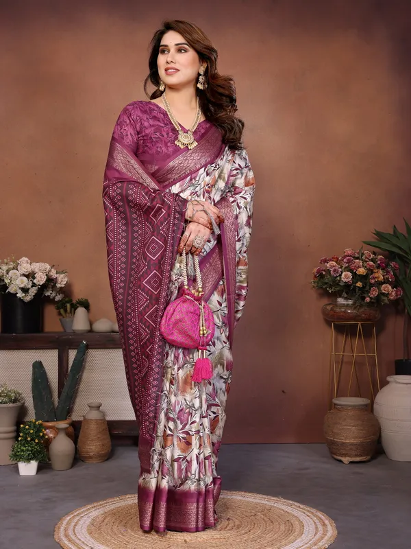 Wine_Color_Heavy_Rich_Cotton_Silk_Digital_Print_Designer_Saree_(Product_Code:-80007)