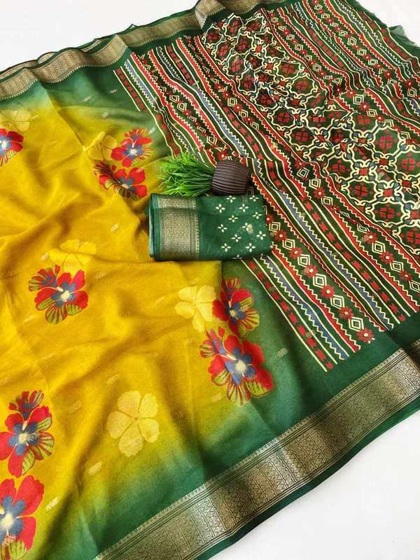 Yellow_Color_Premium_Soft_Crepe_Floral_Print_Designer_Saree_(Product_Code:-70008)