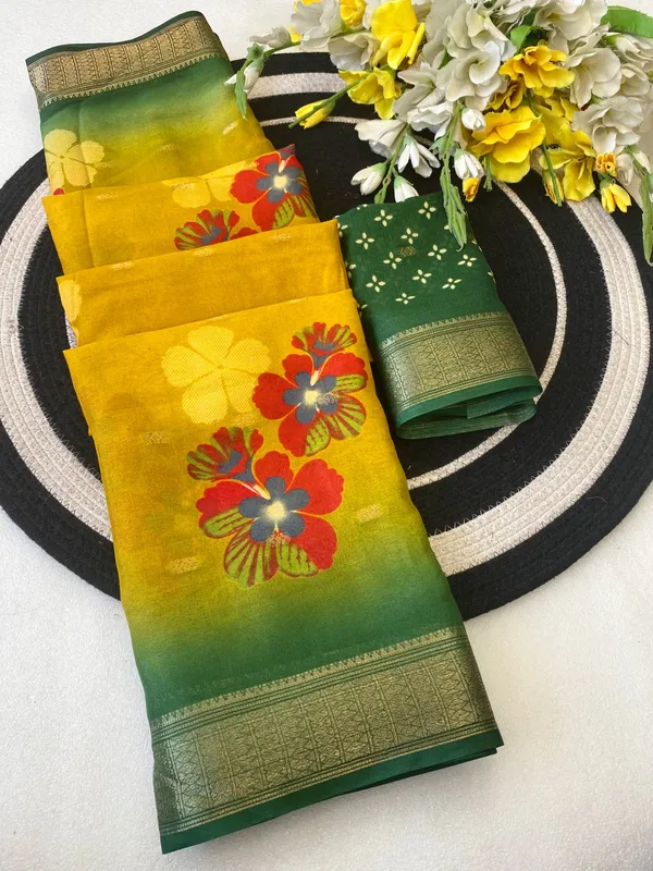 Yellow_Color_Premium_Soft_Crepe_Floral_Print_Designer_Saree_(Product_Code:-70008)