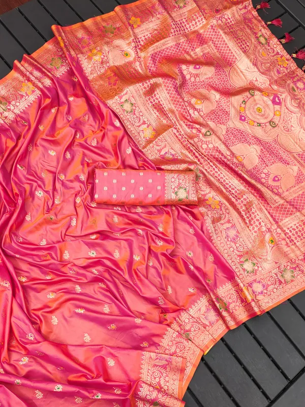 Rani_Pink_Color_Premium_Original_Silk_Banarasi_Meenakari_Saree_(Product_Code:-_30005)