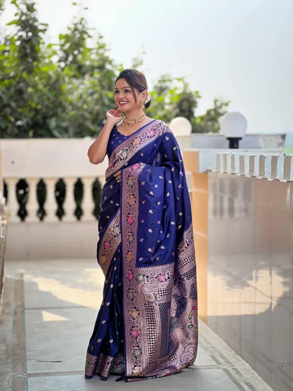 Royal_blue_Color_Premium_Original_Silk_Banarasi_Meenakari_Saree_(Product_Code:-_30007)
