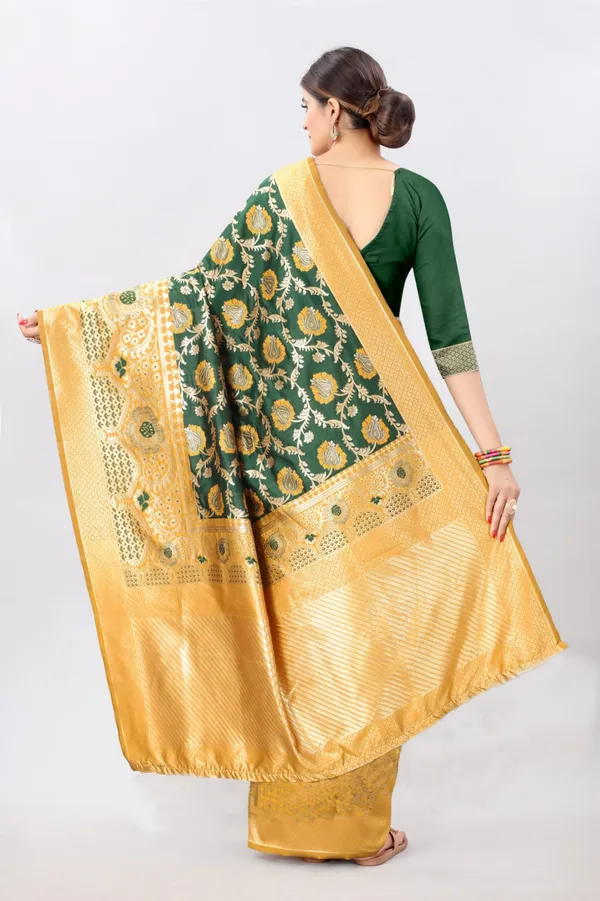 Yellow_Soft_Lichi_Silk_Saree_For_Women