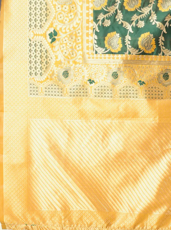 Yellow_Soft_Lichi_Silk_Saree_For_Women