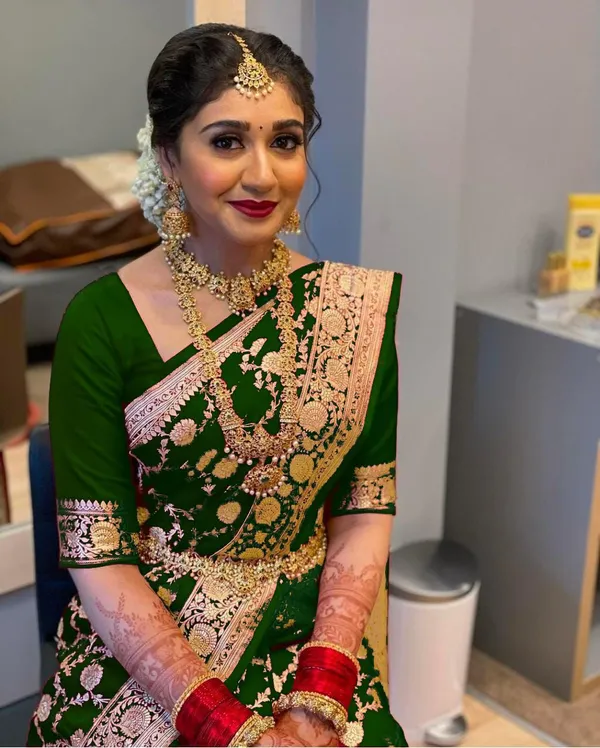 Green_Soft_Lichi_Silk_Saree_For_Women