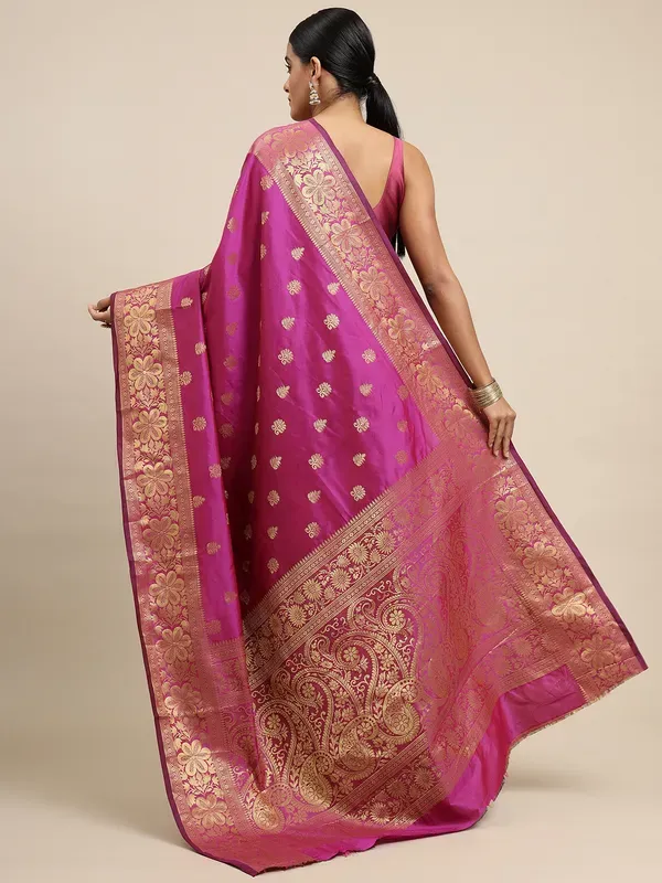 Pink_Soft_Lichi_Silk_Saree_For_Women
