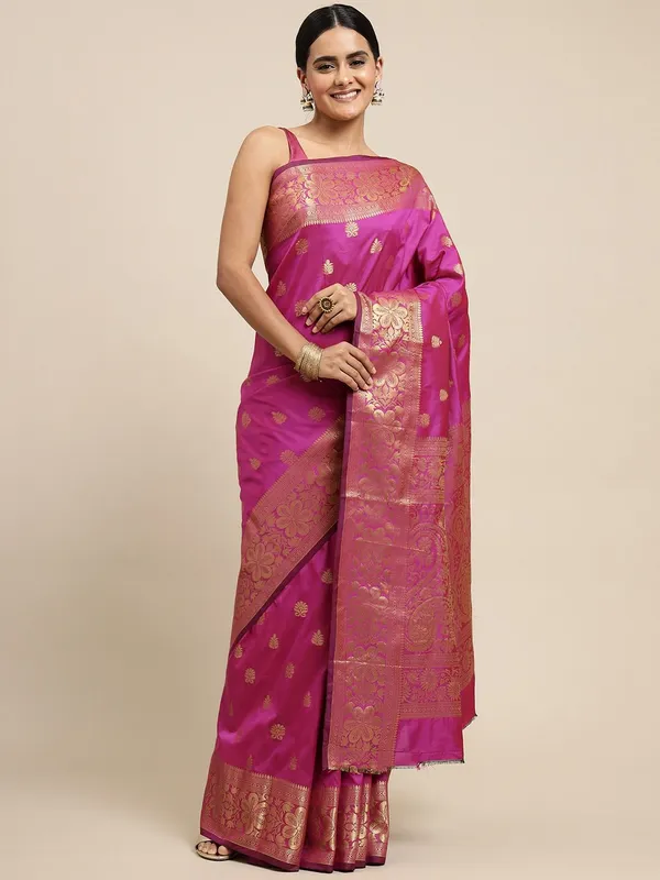 Pink_Soft_Lichi_Silk_Saree_For_Women